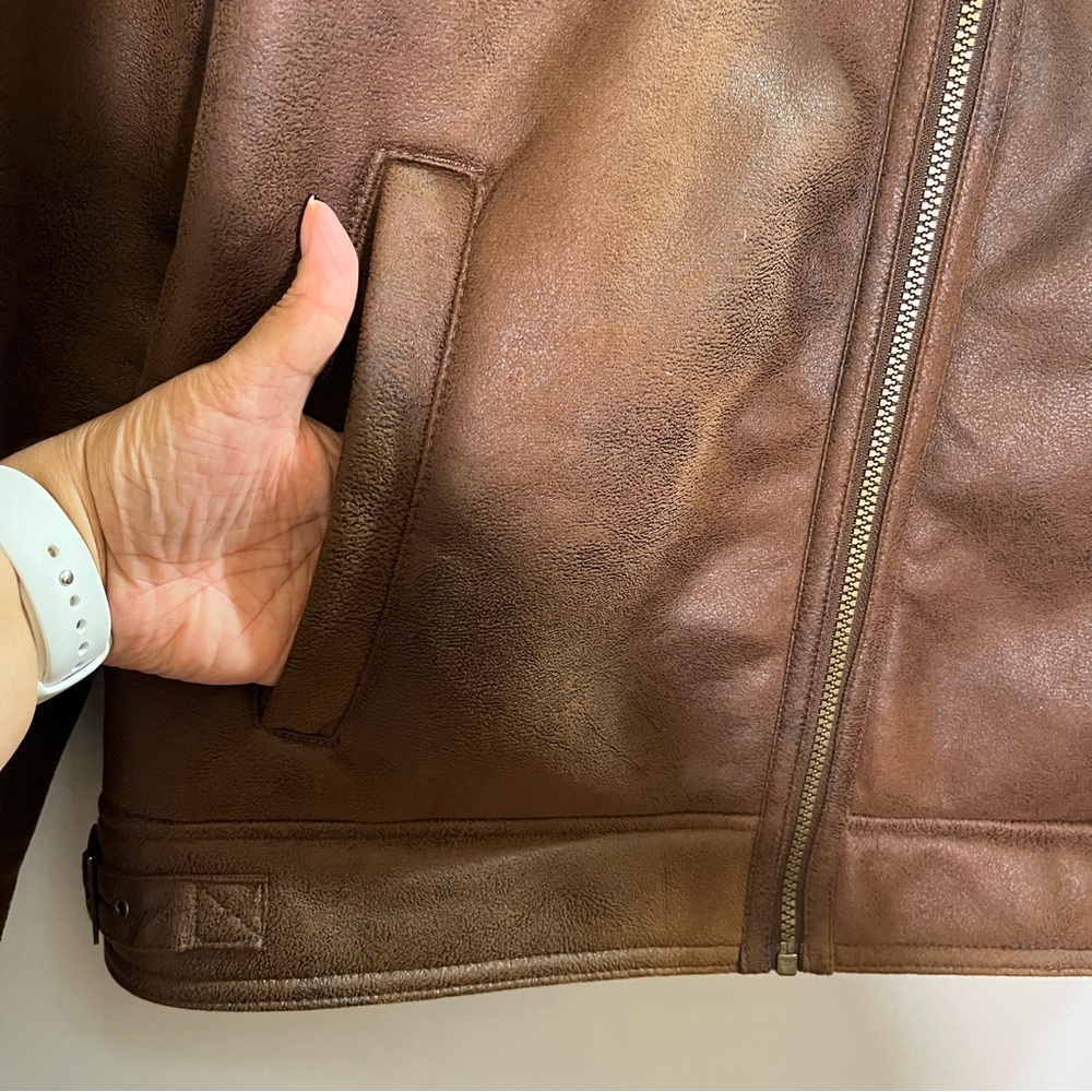 Rainforest Aviator Jacket Brown Lined Jacket Size… - image 3